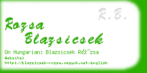 rozsa blazsicsek business card